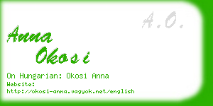 anna okosi business card